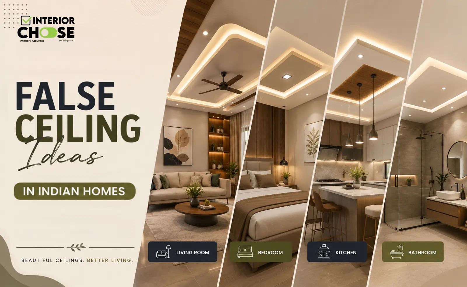False Ceiling Ideas for Different Rooms in Indian Homes